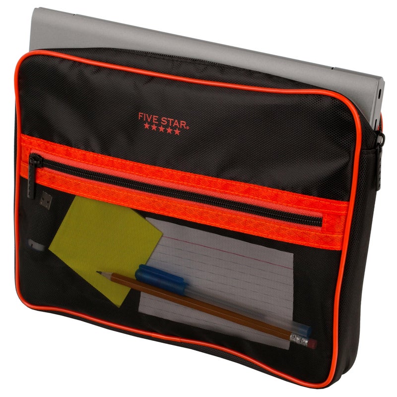 Five Star Zipper Binder, 3 Inch 3-Ring Binder with D Rings, Removable Padded Case, 5-Tab Expanding File and Multi-Use Strap, 850 Sheet Capacity, Red/Black (29296CE8) - Image 4